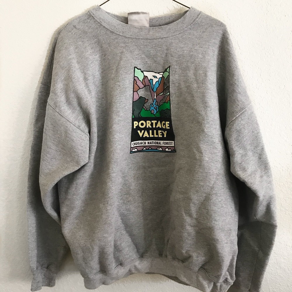 Grey vintage oversized sweater
